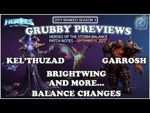 Grubby | Heroes of the Storm | 20-Sept Balance Patch Notes - Kel'Thuzad, Garrosh, Brightwing..