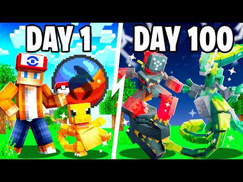 I Spent 100 DAYS as a SHINY FUSION TRAINER in Pokémon Minecraft Vs my Rival! (Duos Cobblemon)