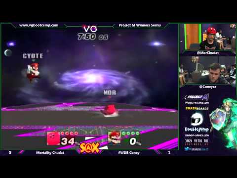 S@X 9/23/14 - Chudat (Kirby) vs Coney (Wario) - Project M Winners Semis - Smash PM
