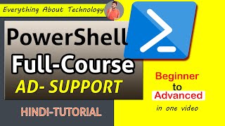 PowerShell Full Course in Hindi |Learn PowerShell Scripting Tutorial Beginner To Advanced |One Video