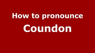 How to pronounce Coundon