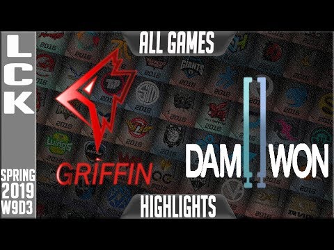 GRF vs DWG Highlights ALL GAMES | LCK Spring 2019 Week 9 Day 3 | Griffin vs Damwon Gaming