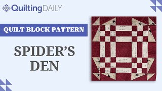 Free Quilt Block Pattern_Spider's Den