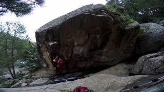 Video thumbnail of Chorrohumo, 8a. La Pedriza