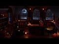 Captain's Room on the Pirate Ship Ambience | Rain,Fire and  Wave Sounds with Wood Creaking (3 Hours)