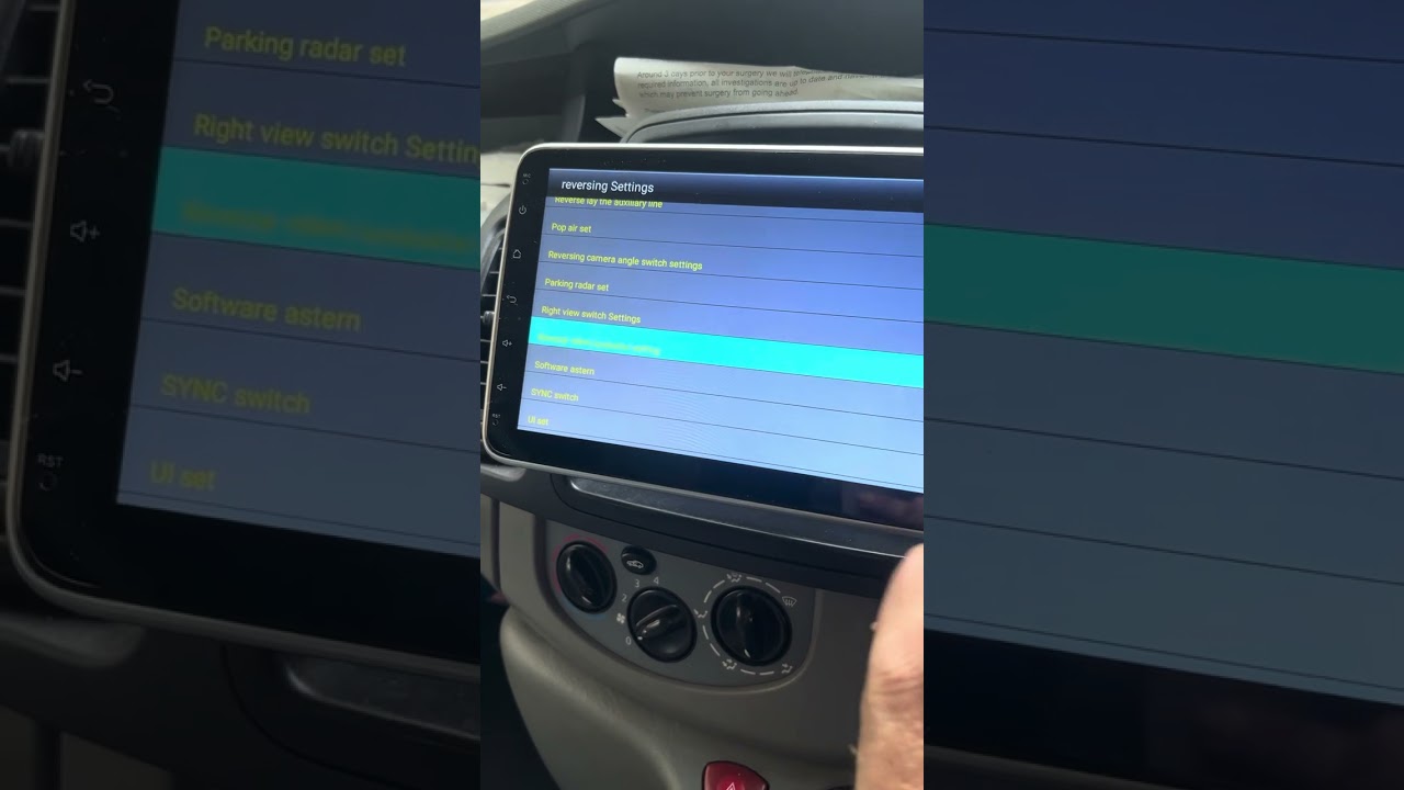 Chinese android head unit reverse camera settings how to