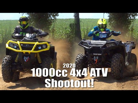 Polaris Sportsman XP 1000 VS Can-Am Outlander 1000R XT-P, 1000cc 4x4 ATV Shootout
