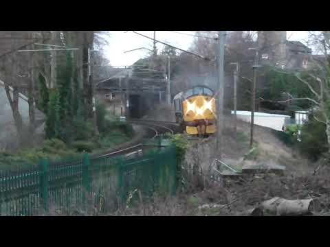 37716 with 66421/66422 DIT 0z07 Carlisle Kingmoor - Crewe Gresty Bridge loco move, 3rd February 2020