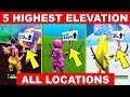 "VISIT THE 5 HIGHEST ELEVATIONS ON THE ISLAND" - ALL LOCATIONS WEEK 6 CHALLENGES FORTNITE SEASON 8