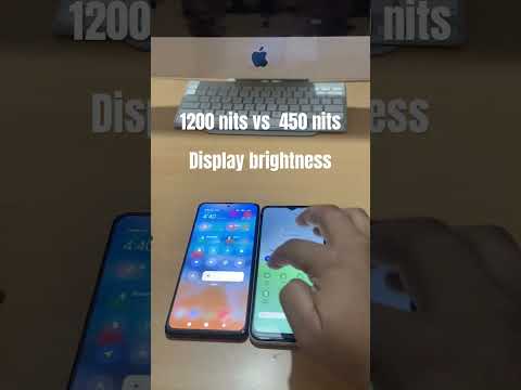 Display brightness 1200 nits or 450 nits display compare #shorts #trending #youtubeshorts