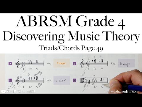 ABRSM Discovering Music Theory Grade 4 Triads/Chords Page 49 with Sharon Bill