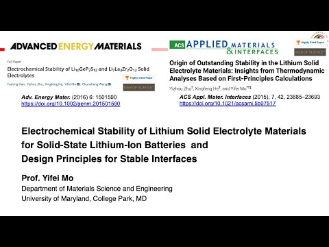 Electrochemical Stabilities of Solid Electrolytes video thumbnail