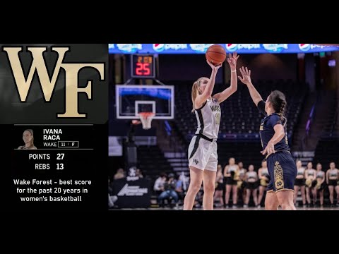 Ivana Raca - 27 points - Wake Forest