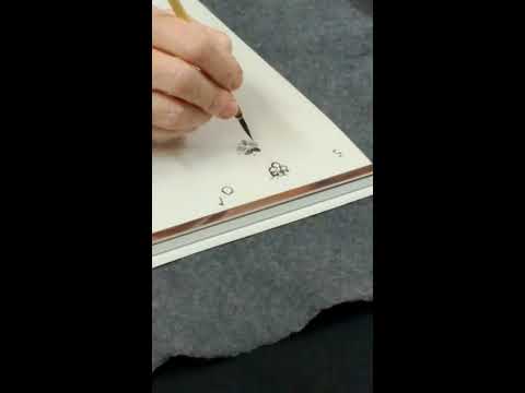Sumi-e Demo free style plum flowers