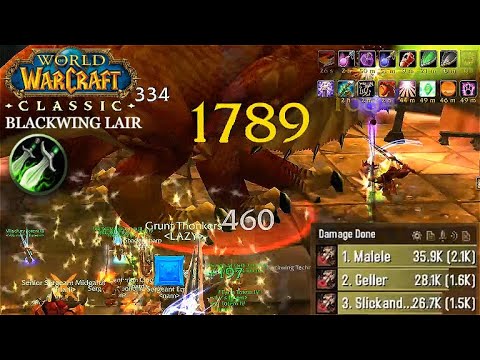 BIG Backstab Crits, BIG DPS | Blackwing Lair Rogue Daggers WoW Classic