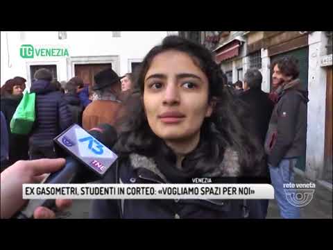 TG VENEZIA (16/12/2017) - EX GASOMETRI, STUDENTI IN CORTEO: «VOGLIAMO SPAZI PER NOI»
