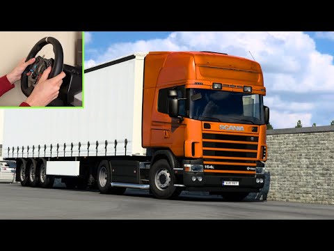 ETS2 | Scania 164L 580 V8 *OPEN PIPES* Logitech G29 Gameplay