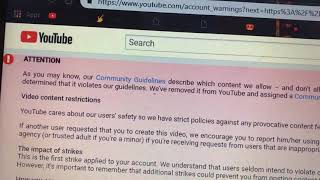I got a YouTube strike...  -_-