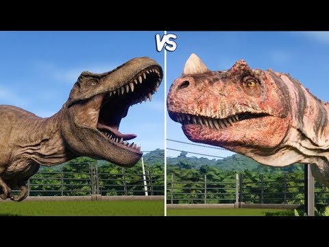 Jurassic World Evolution - T-REX vs CERATOSAURUS -  Gameplay (PS4 HD) [1080p60FPS]