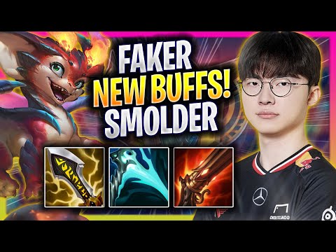 FAKER TRIES SMOLDER WITH NEW BUFFS! - T1 Faker Plays Smolder MID vs Taliyah! | Season 2025