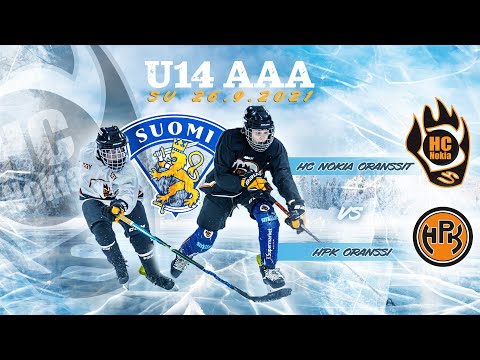 26.9.2021 klo 16.00: HC Nokia Oranssit - HPK Oranssi // U14 AAA // Alkusarja