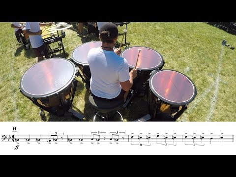 2018 Madison Scouts Timpani - LEARN THE MUSIC to "Racing Heart"