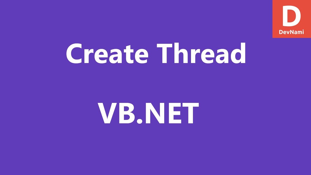 VB.Net Create Thread