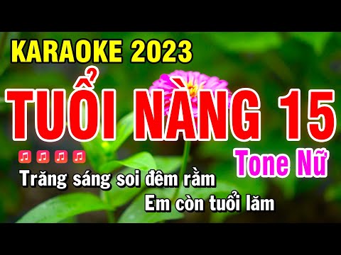 Tuổi Nàng 15 Karaoke Tone Nữ | Beat Phối Mới | Nhạc Sống Mơi Nhất 2023 | Karaoke Bảo Ngọc