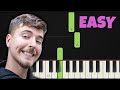 MrBeast Song│EASY Piano Tutorial│RIGHT HAND 🤚