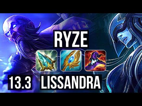RYZE vs LISSANDRA (MID) | Rank 5 Ryze, 8/2/10, Dominating | TR Master | 13.3