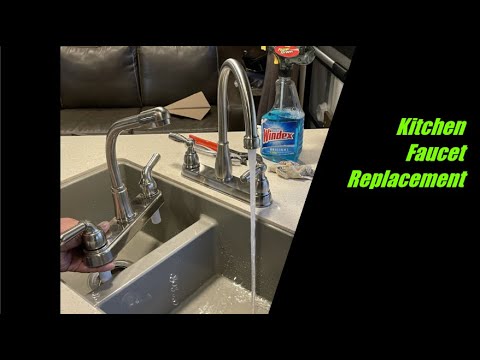 RV Kitchen Faucet Replacement (Step by Step Installation) & See the Built in Counter Soap Dispenser