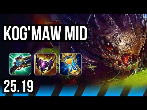 KOG'MAW vs ORIANNA (MID) | Legendary, 76k DMG | TR Grandmaster | 25.19