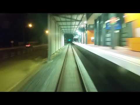 Transperth B series express at night, from Mandurah to Perth Underground