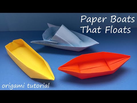 Origami boat | 3 Paper Boats That Float || 3 barcos de papel que flotan