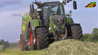 Download the video "Heuwetter Heuernte 2020 Klein- & Rundballen pressen - Fendt Presse Rotana 160 Ballenwickler & Welger"