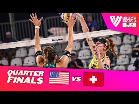Hughes/Cheng vs. Hüberli/Brunner - Quarter Finals Highlights Doha 2024 #BeachProTour