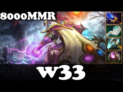 Dota 2 - w33 8000 MMR Plays Invoker vol 16 - Ranked Match Gameplay