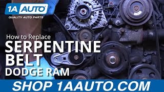 How to Replace Serpentine Belt 02-08 Dodge Ram