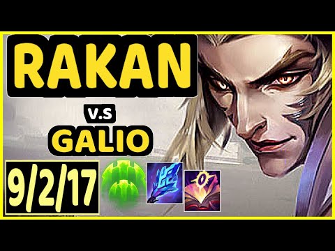 LIFE (RAKAN) vs GALIO - 9/2/17 KDA BOTTOM SUPPORT CHALLENGER GAMEPLAY - KR