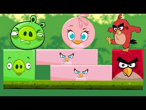 Angry Birds Kick Piggies - ROUND STELLA KICK SQUARE PIG WALKTHROUGH!