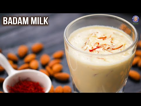 Hot Badam Milk Recipe | Homemade Almond Milk | Milk And Nuts Based Drink | Healthy Winter Drinks