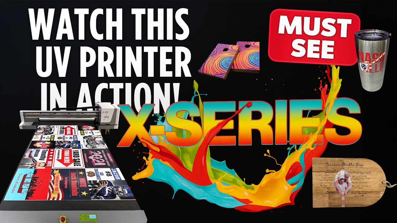 Watch our UV Flatbed Printers Turn Most Surfaces Into $$$ 💸 (Recorded Live Demo)