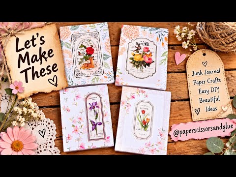 Easy DIY Floral Notelet Books | Pretty Paper Craft Idea 🌷📖  #notelets #paperscissorsandglue