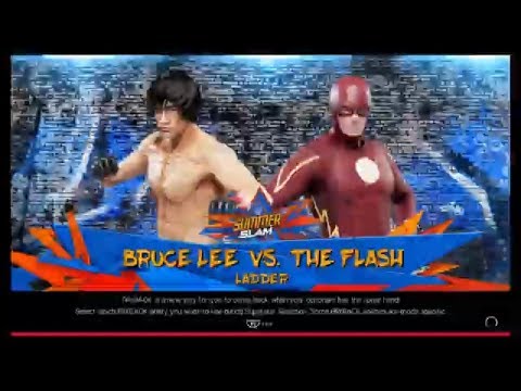 Bruce Lee vs  Flash (WWE 2k19) CPU vs. CPU