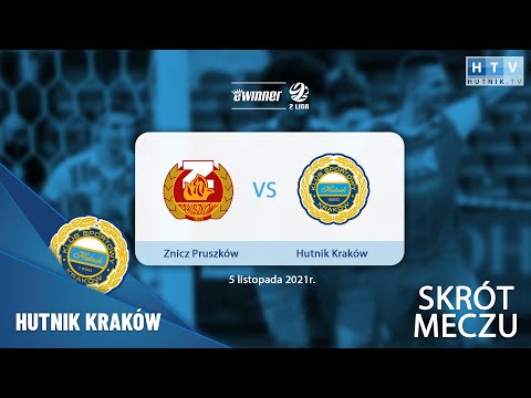 Skrót meczu: Znicz Pruszków - Hutnik Kraków (eWinner 2.Liga - sezon 2021/22)