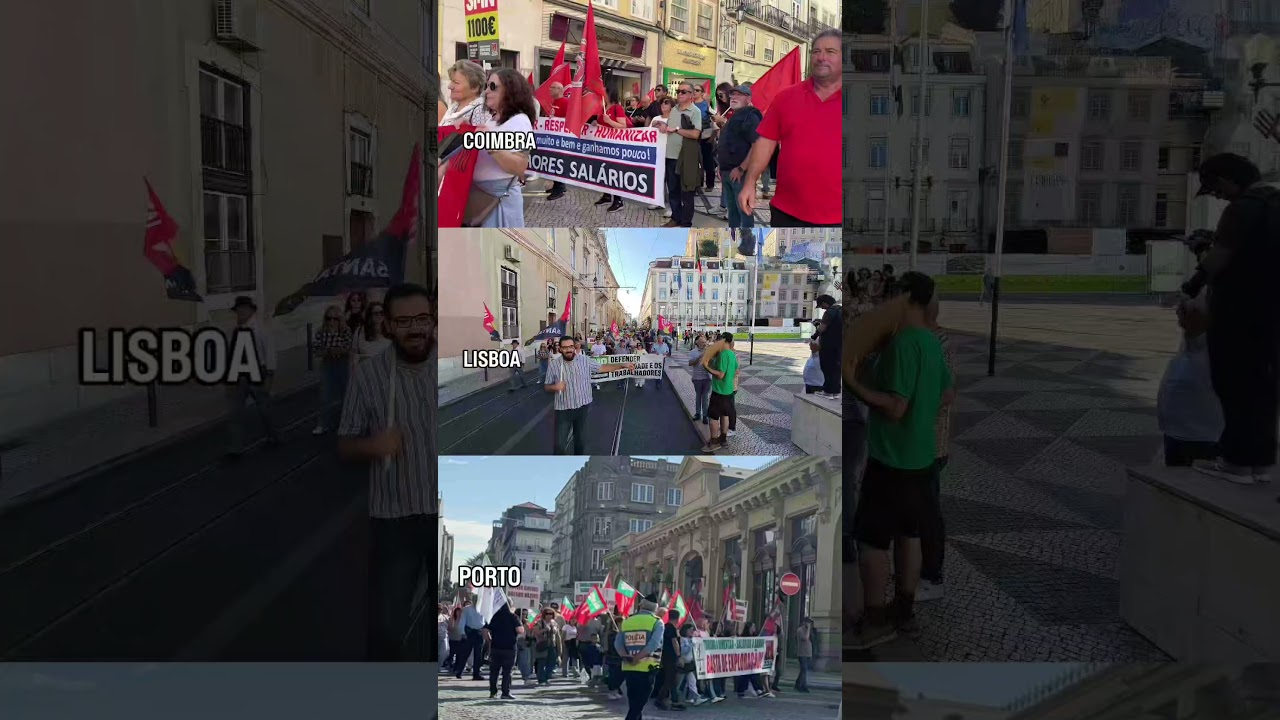 ✊️Dezenas de milhares encheram as ruas em Lisboa, Porto e Coimbra, em luta pelos seus direitos.
