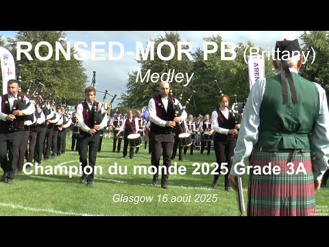 2025  ROÑSED-MOR PB  Champion du monde Grade 3A Medley et résultats Glasgow 16 août  Youennpiper
