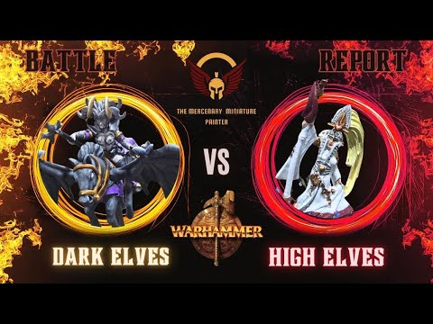 009 Battle for Blood River. Warhammer Fantasy High Elves vs Dark Elves 2000pts battle report.