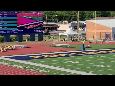 UIL 4A Region II - Girls 4x400m relay finals... Kennedale in lane 4