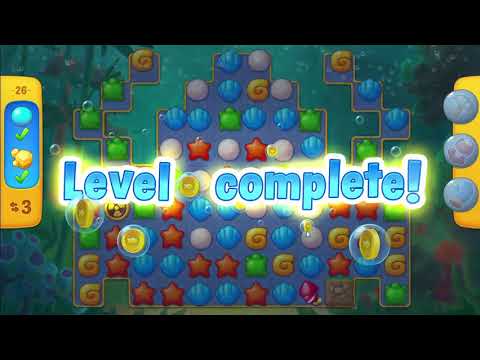 Fishdom Atlantis Cup Stage 26 Hard level No boosters